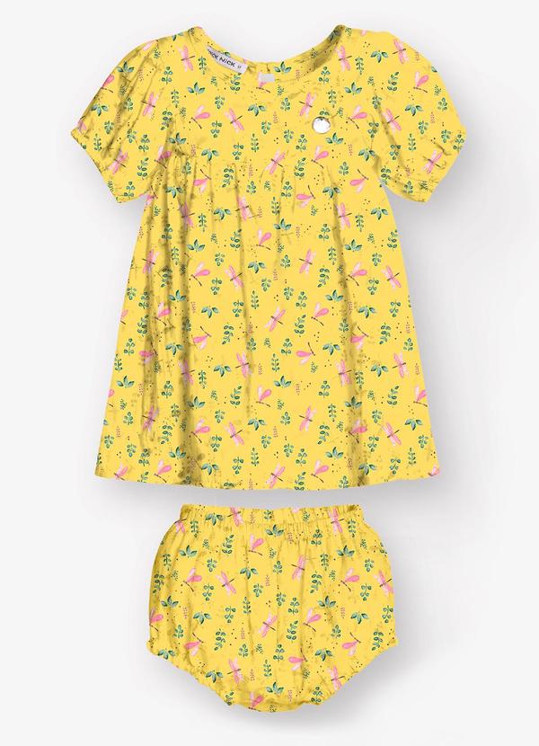 Vista 2 Vestido com Calcinha Feminino Amarelo Trick Nick Trick Nick