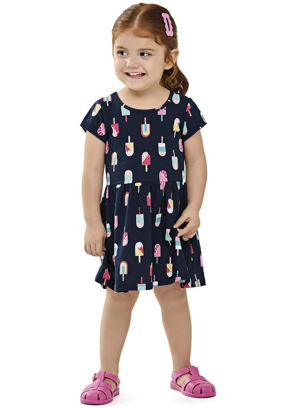 Vestido Feminino Infantil Azul