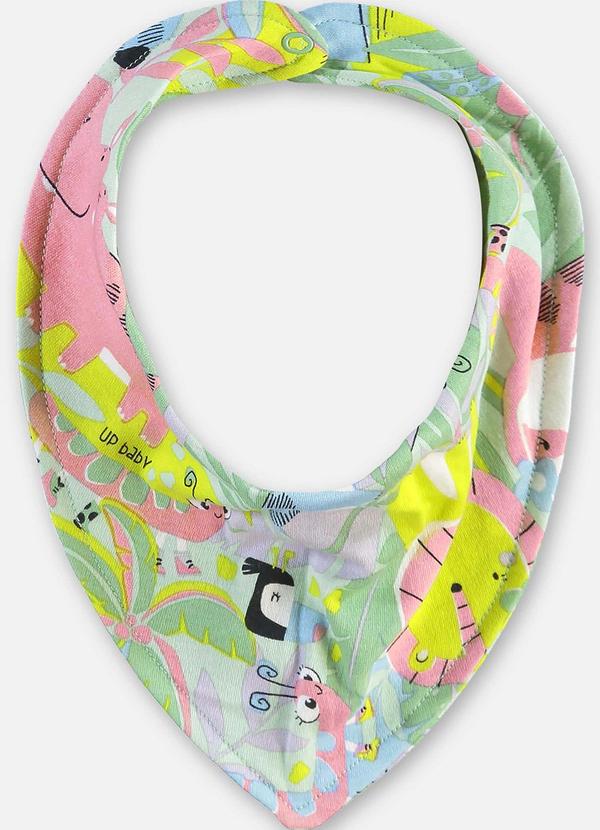 Vista 2 Babador Suedine Bebê Menina Verde Up Baby Up Baby