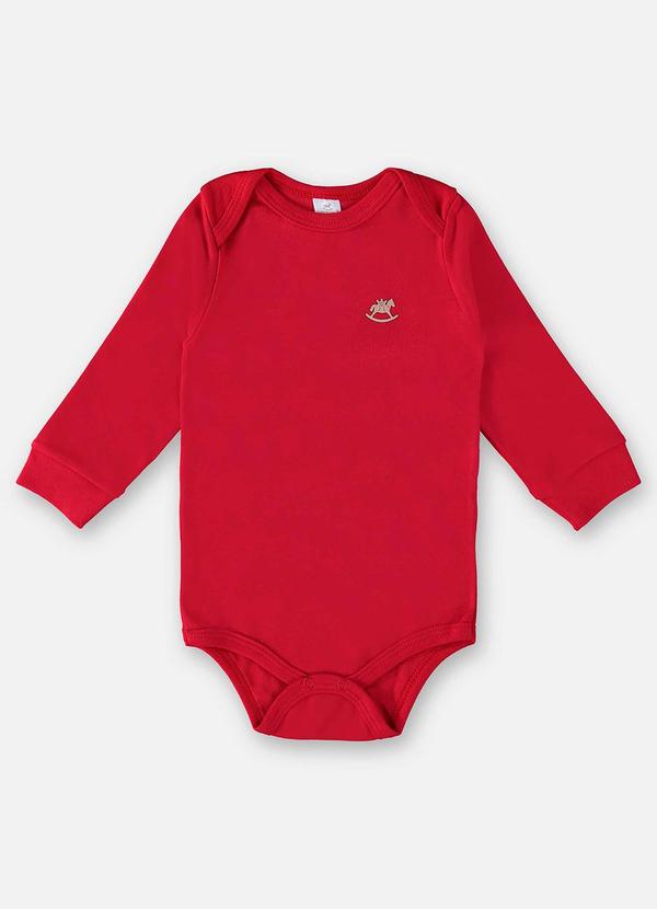 Vista 2 Body em Suedine Unissex para Bebê Vermelho Up Baby Up Baby