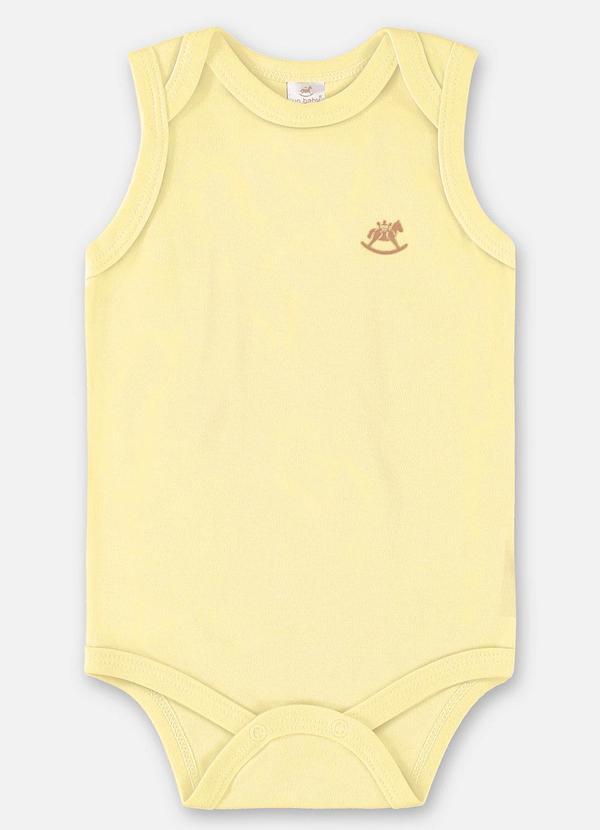Body Regata Suedine Unissex Bebê Amarelo