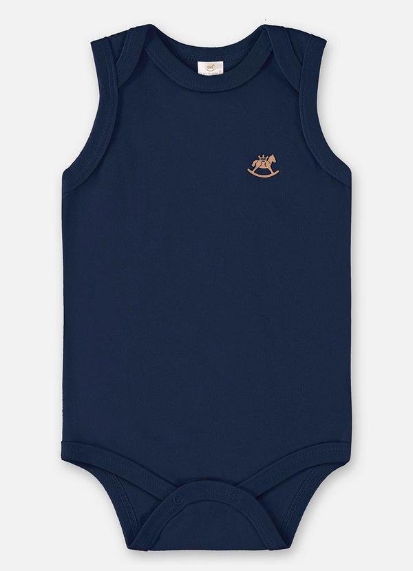 Body Regata Suedine Unissex Bebê Azul