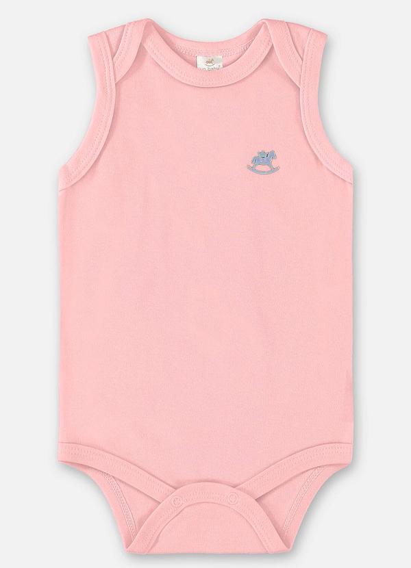 Body Regata Suedine Unissex Bebê Rosa