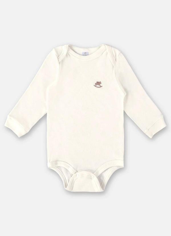Vista 2 Body Unissex para Bebê Off White