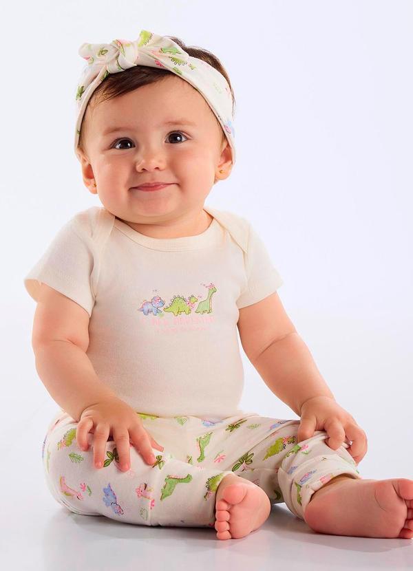 Vista 2 Calça Suedine Bebê Menina Bege Up Baby Up Baby