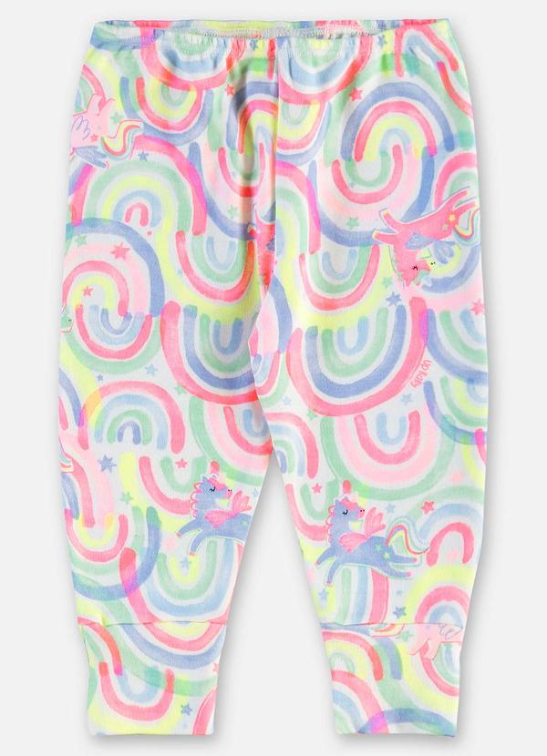 Vista 2 Calça Suedine Bebê Menina Branco Up Baby Up Baby