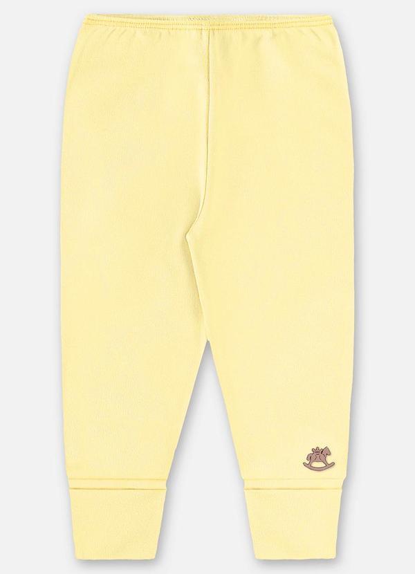 Vista 2 Calça Unissex Bebê Suedine Amarelo Up Baby Up Baby