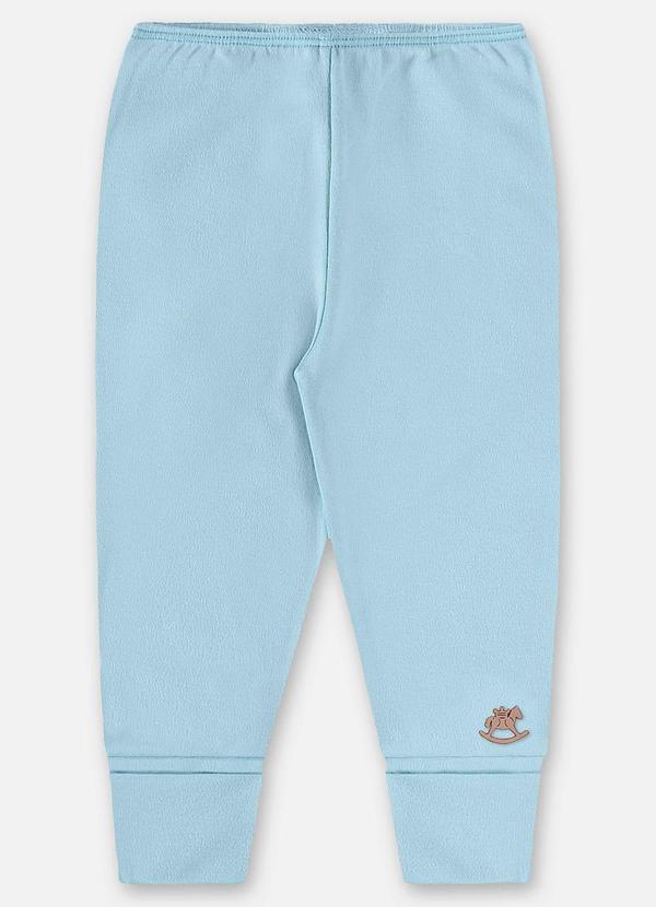 Calça Unissex Bebê Suedine Azul