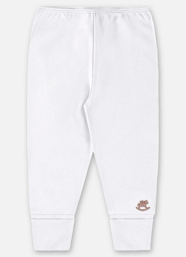 Vista 2 Calça Unissex Bebê Suedine Branco Up Baby Up Baby