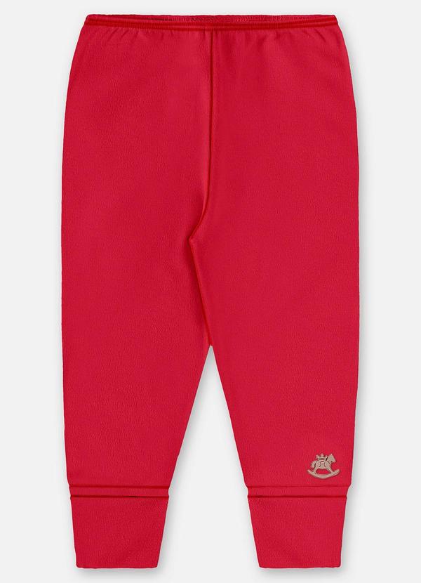 Vista 2 Calça Unissex Bebê Suedine Vermelho Up Baby Up Baby