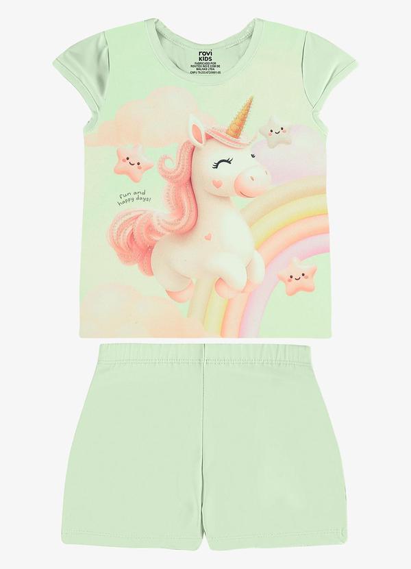Conjunto Blusa com Shorts Infantil Verde
