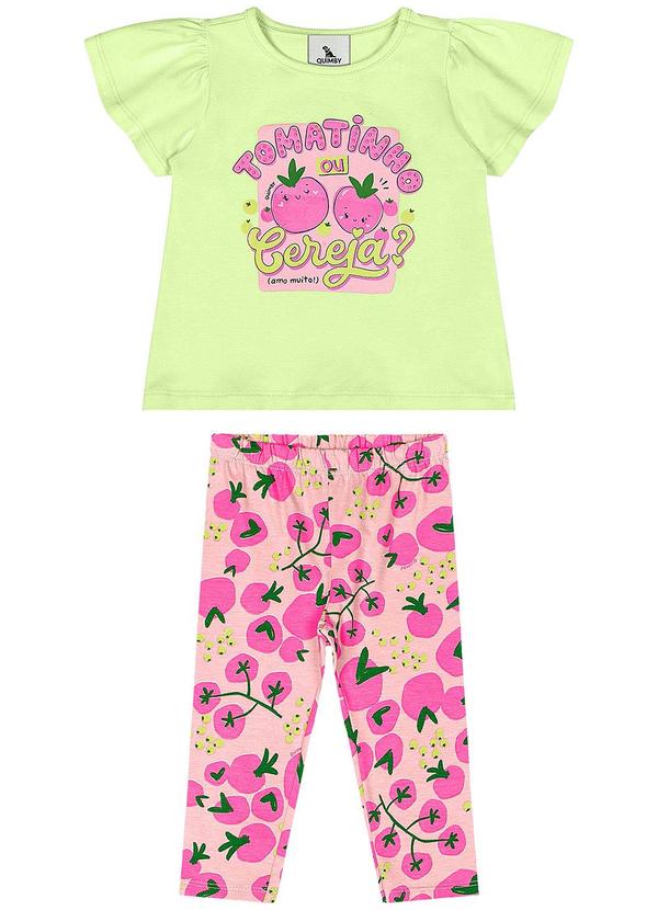 Conjunto Blusa e Legging Bebê Verde