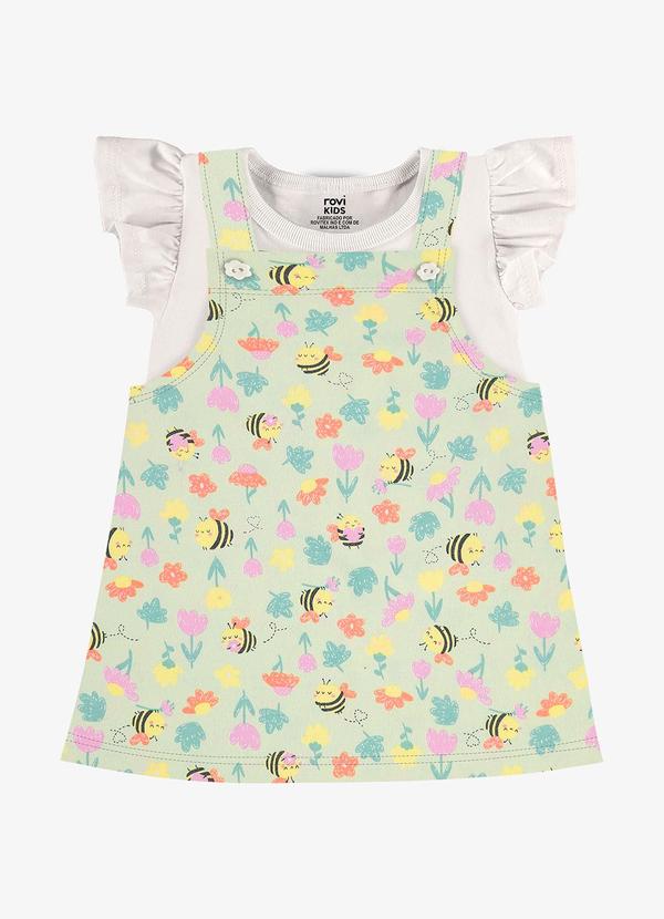 Conjunto Infantil Blusa com Salopete Verde