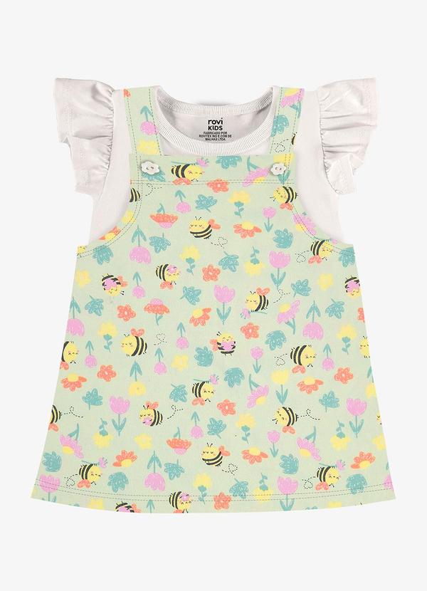 Conjunto Infantil Blusa com Salopete Verde