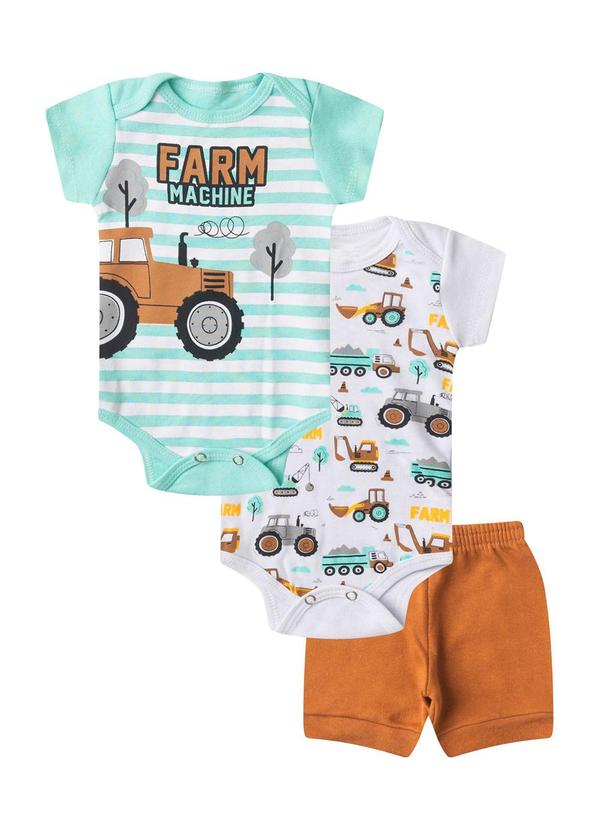Kit Body Infantil Curto 3 Peças Amarelo