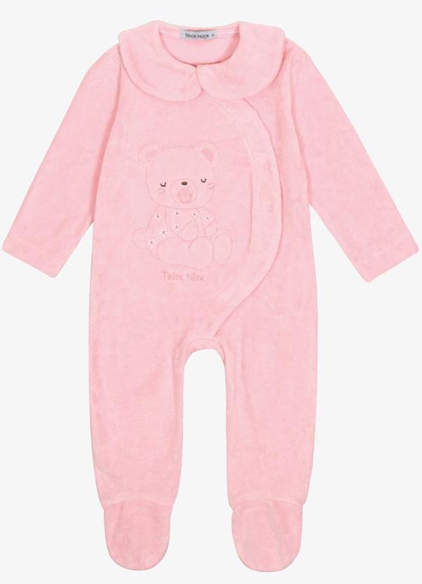 Macacão Feminino em Plush Rosa