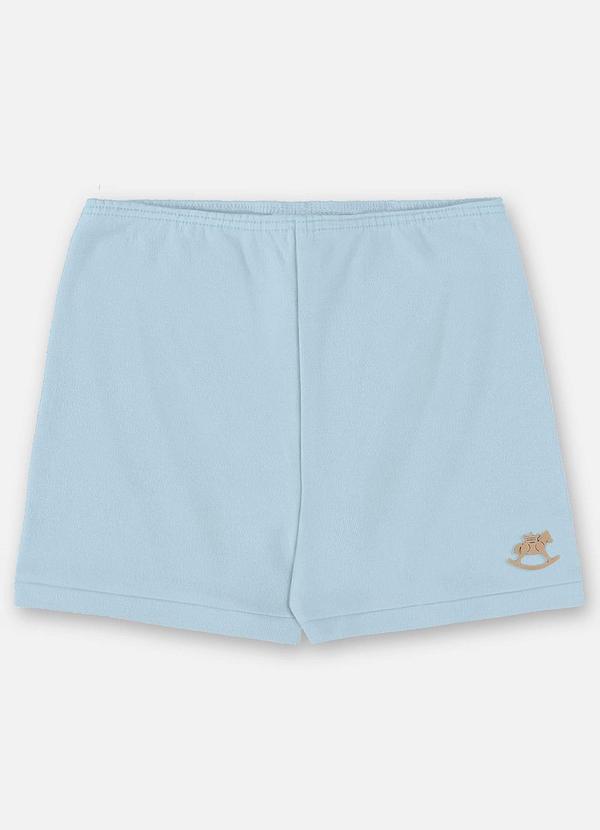 Short Unissex Bebê Suedine Azul