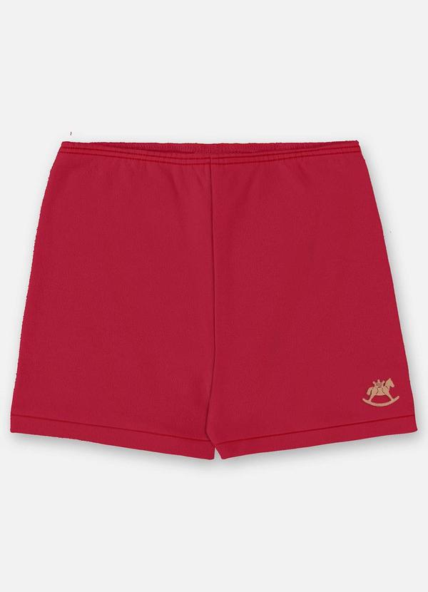 Vista 2 Short Unissex Bebê Suedine Vermelho Up Baby Up Baby