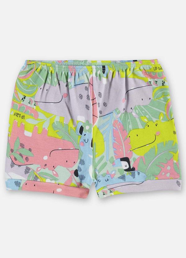 Vista 2 Shorts Suedine Bebê Menina Verde Up Baby Up Baby