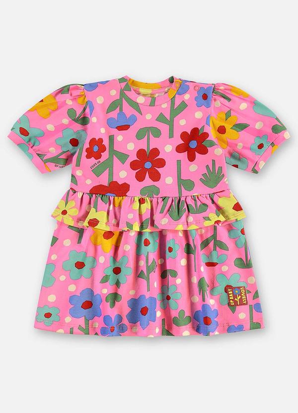 Vestido Floral Cotton Bebê Rosa