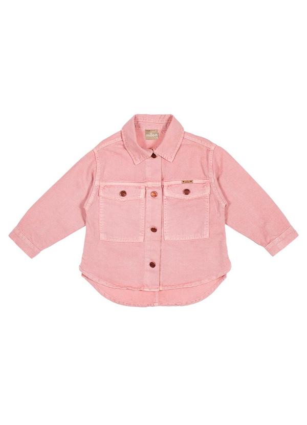 Vista 2 a Jaqueta Infantil Menina Sarja Rosa Milon Milon
