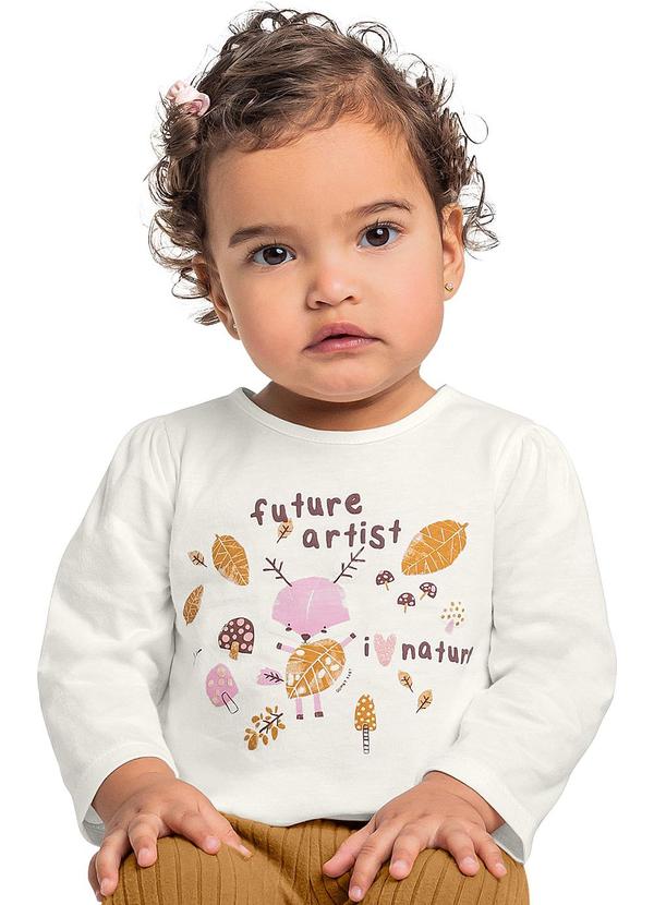Blusa Manga Longa para Bebê Bege