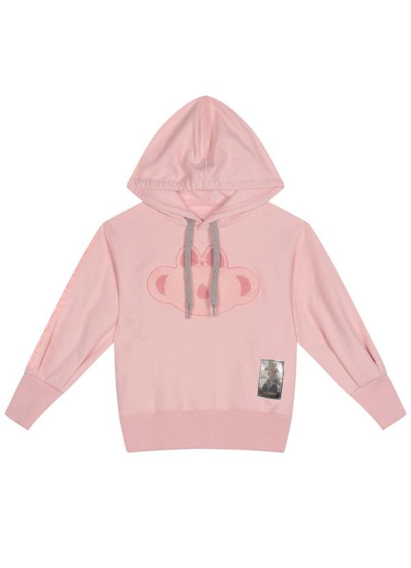 Vista 2 Blusão Moletom com Capuz Infantil Feminino Rosa Lilica Ripilica Lilica Ripilica