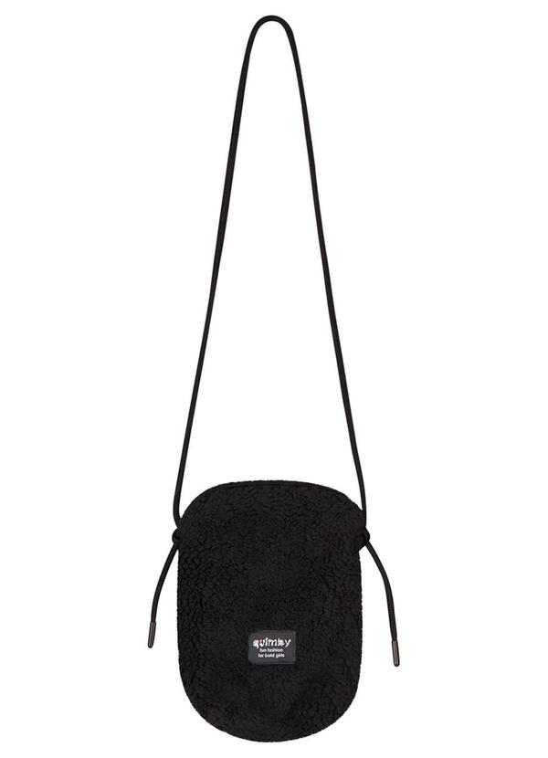 Vista 2 Bolsa com Pelinhos para Menina Preto Quimby Quimby