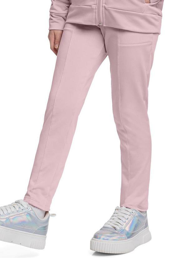 Vista 2 Calça em Malha Térmica para Menina Rosa Quimby Quimby