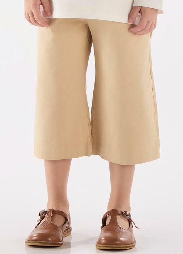 Calça em Sarja para Menina Bege