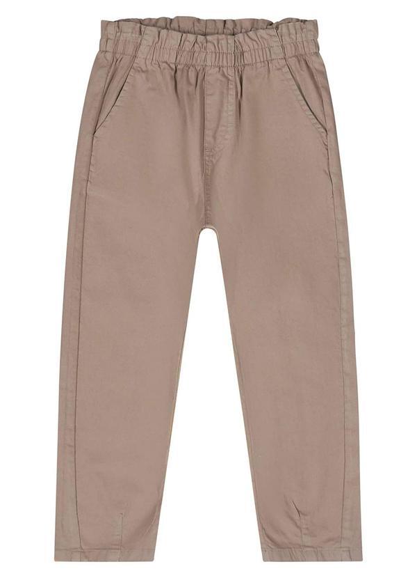 Vista 2 Calça em Sarja para Menina Marrom Quimby Quimby