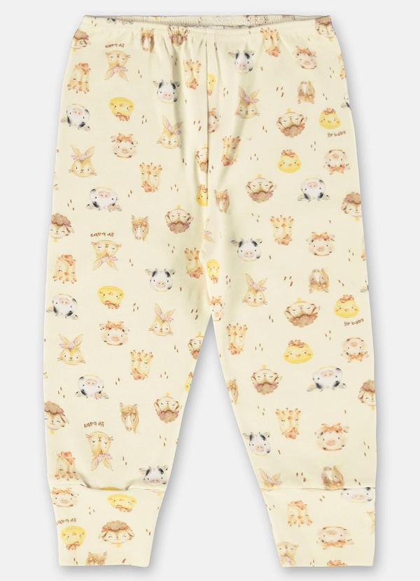 Calça Estampada para Bebê Menina Branco