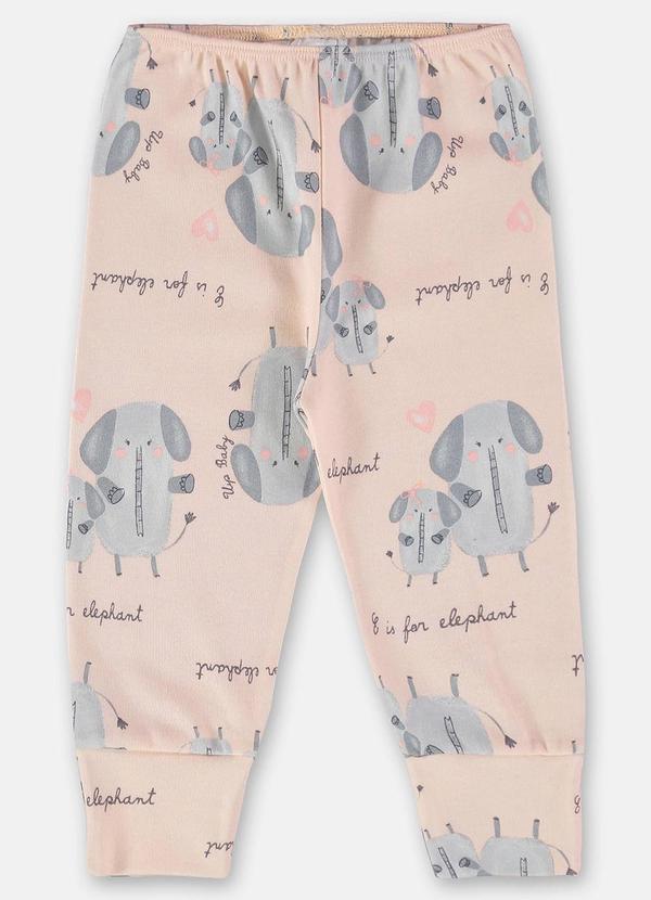 Calça Estampada para Bebê Menina Rosa