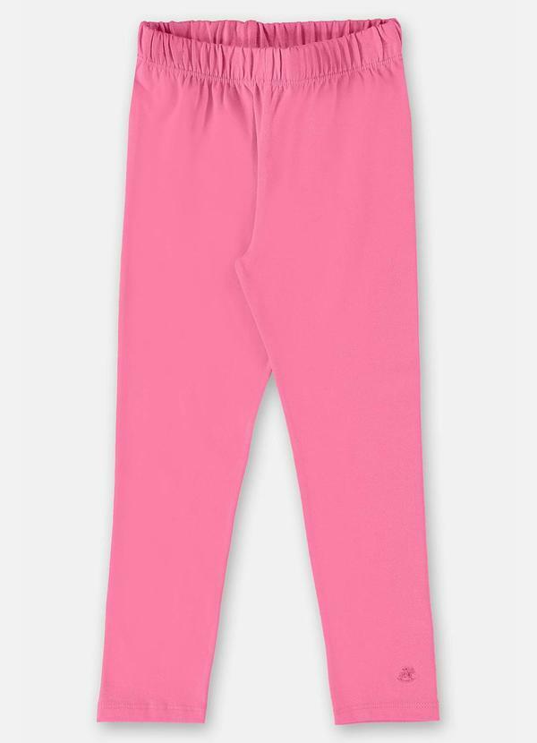 Calça Legging Básica em Cotton Rosa