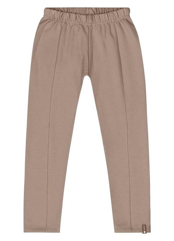 Vista 2 Calça Legging Básica Menina Marrom Quimby Quimby