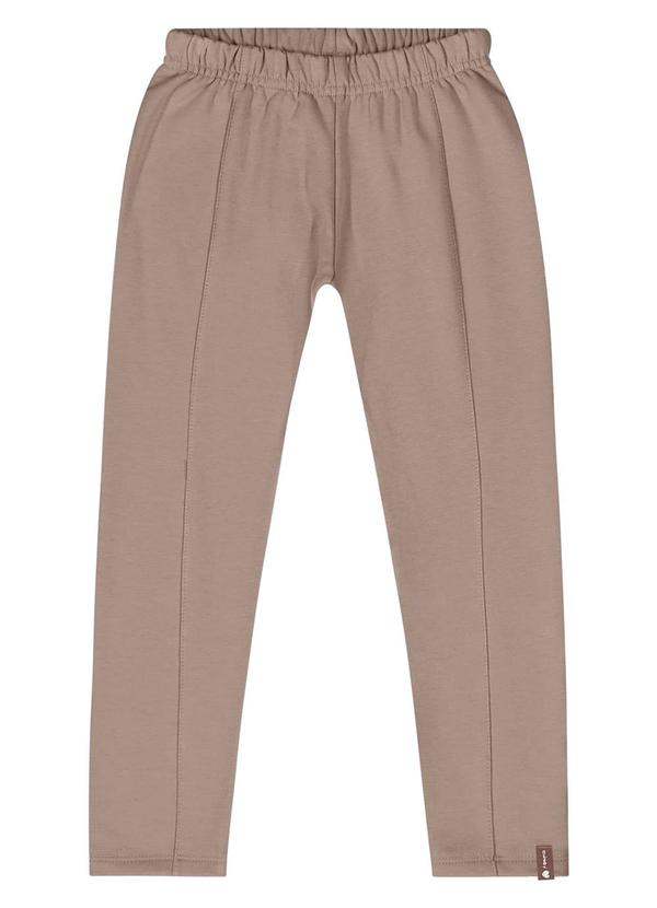 Calça Legging Básica Menina Marrom