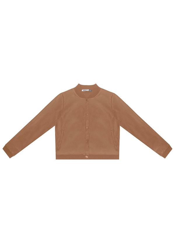Casaco Feminino Material Sintético Marrom