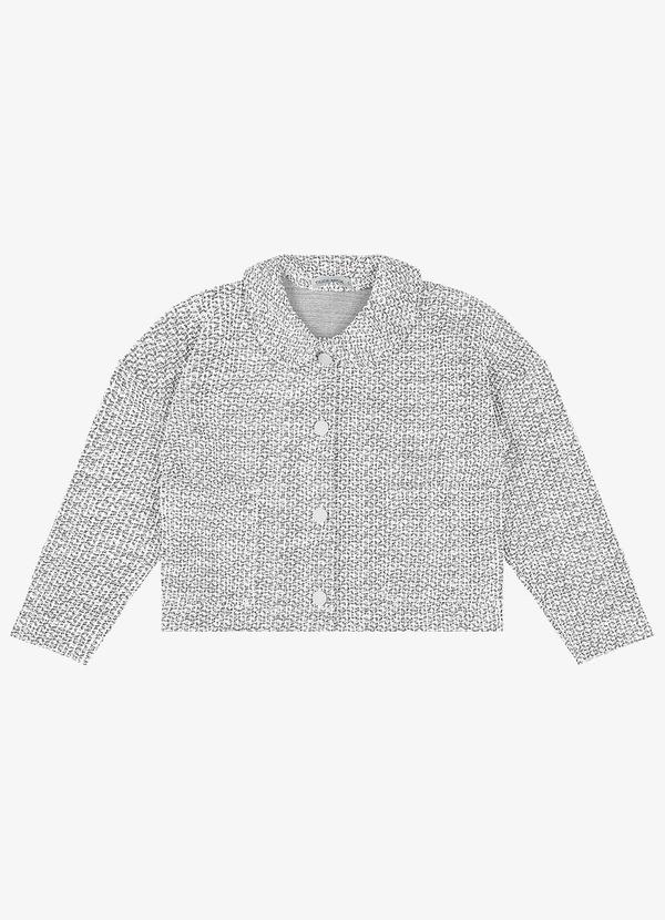 Casaco Infantil Tweed Shine Branco