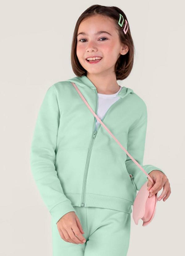 Vista 2 Jaqueta Básica Infantil Menina Verde Brandili Brandili
