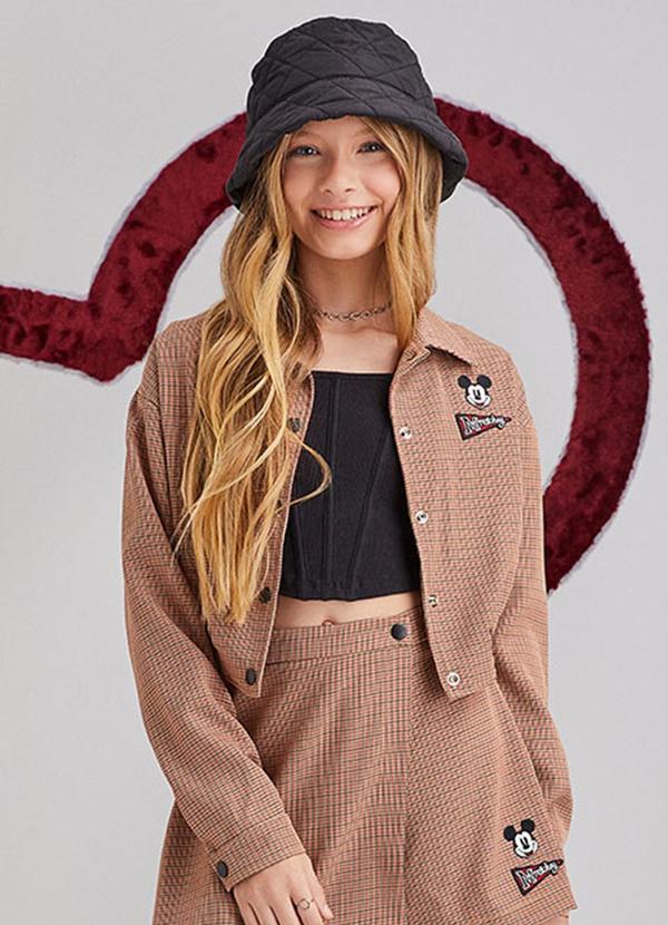 Jaqueta Camel Xadrez do Mickey Bege