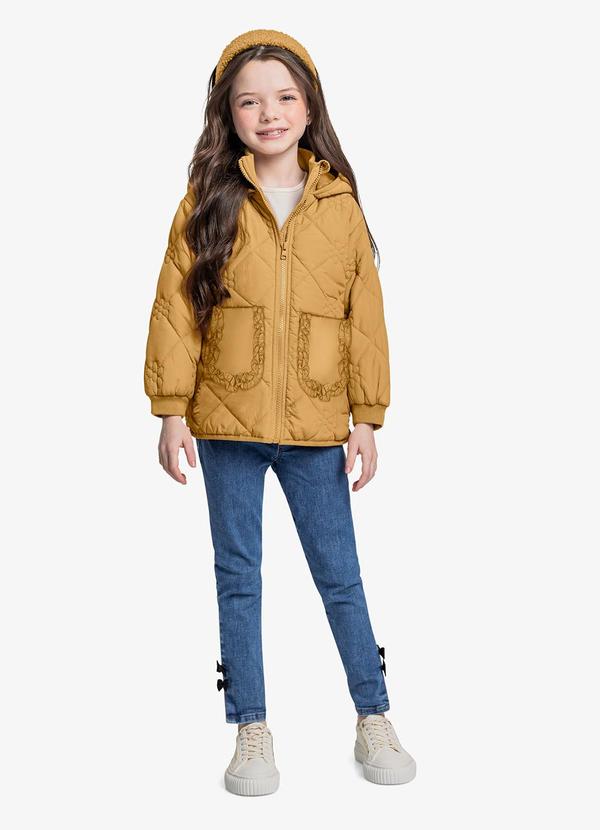 Jaqueta com Capuz Amarelo