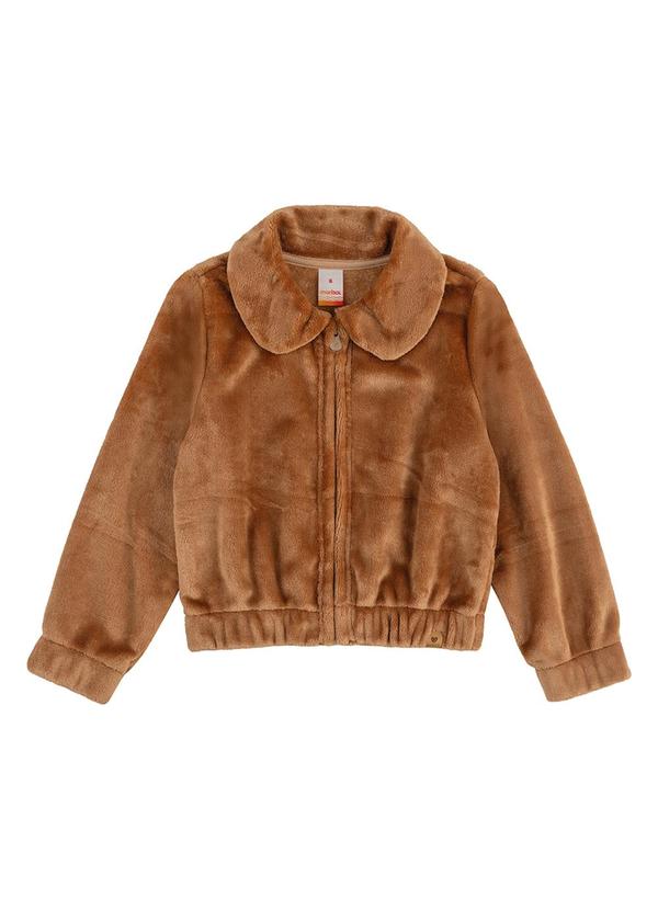 Jaqueta Cropped Peluciada Marisol Marrom