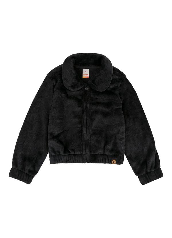 Jaqueta Cropped Peluciada Marisol Preto