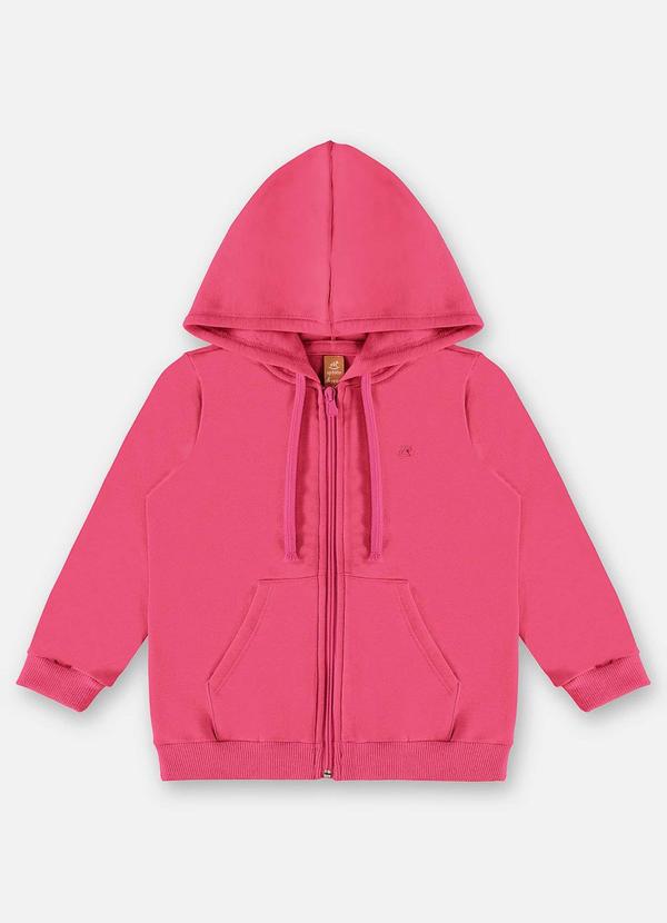 Jaqueta em Molecotton Infantil Menina Rosa