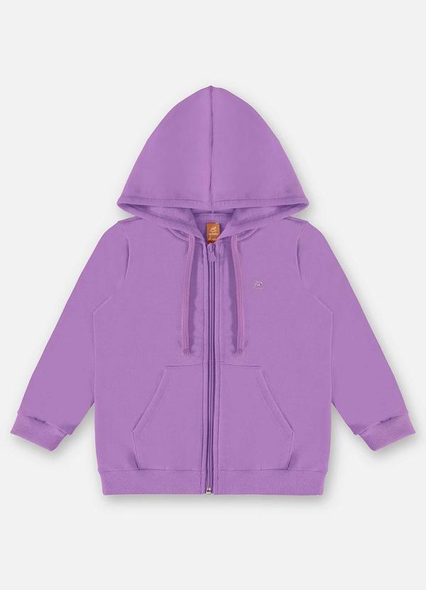 Jaqueta em Molecotton Infantil Menina Roxo