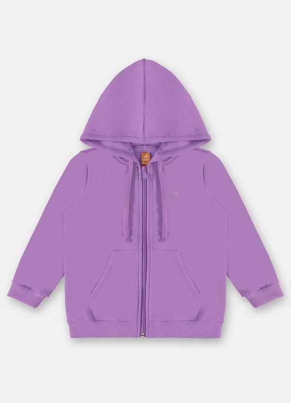 Jaqueta em Molecotton Infantil Menina Roxo