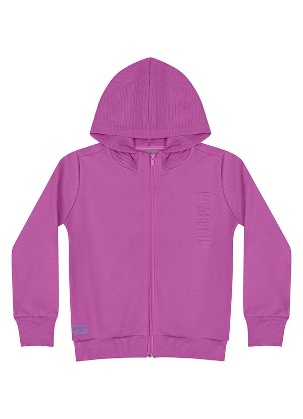 Jaqueta em Moletom Infantil Unissex Roxo