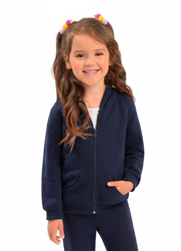 Jaqueta Infantil com Capuz Azul