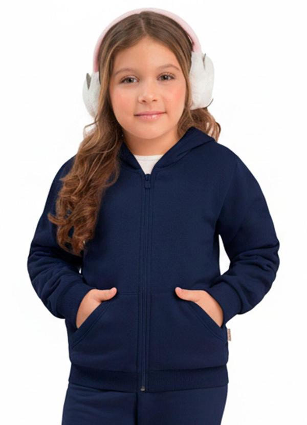Jaqueta Infantil com Capuz Azul