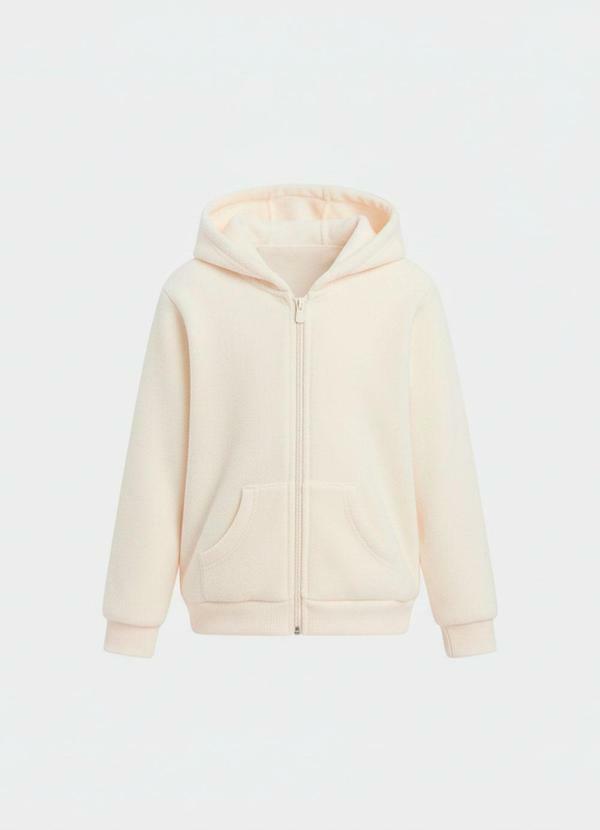 Jaqueta Infantil com Capuz Branco